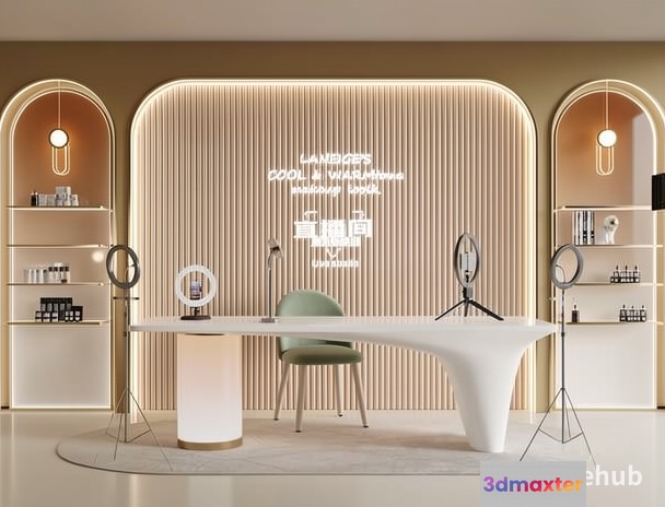 Modern Home Office Setup 3D Model - 20263 - VRAY Render
