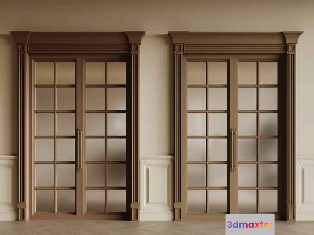 French Glass Doors 3D Model - 5882 - CORONA Render