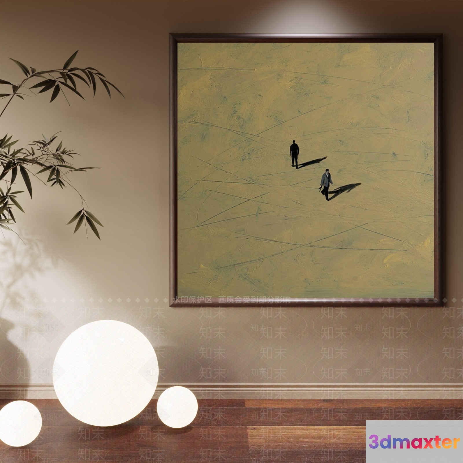 Modern Abstract Art 3D Model - 5543 - CORONA Render