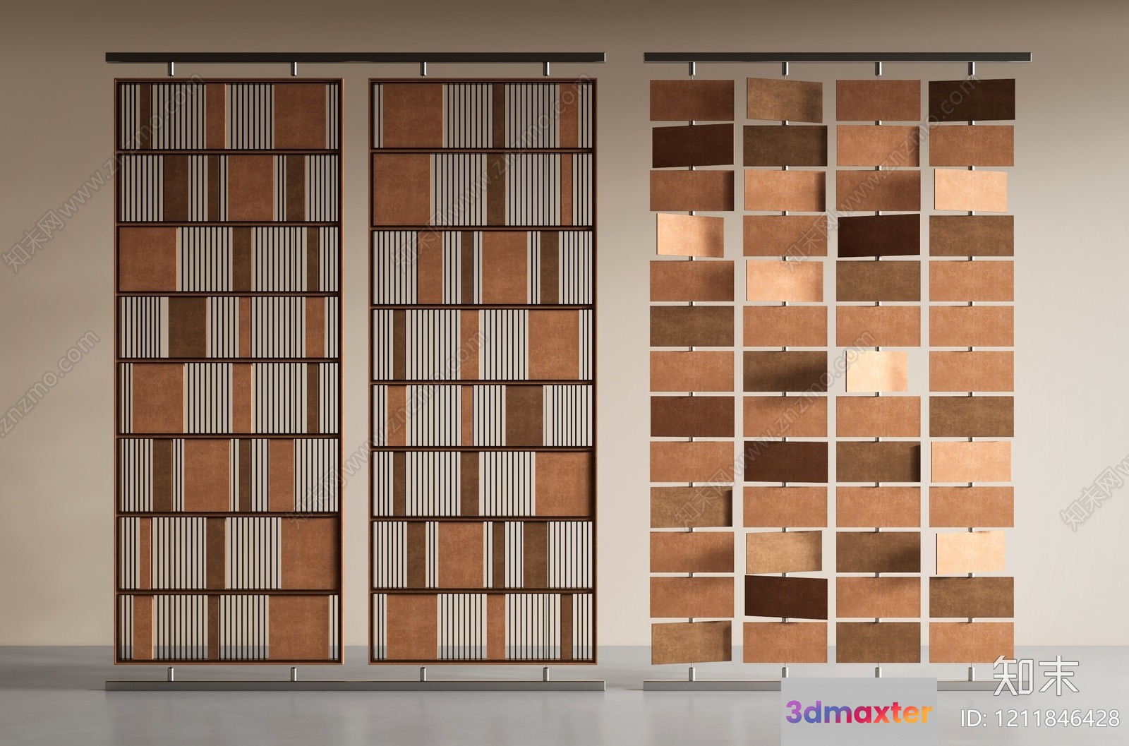 A Sliding Door With A Unique Design 3D Model - 13110 - VRAY Render