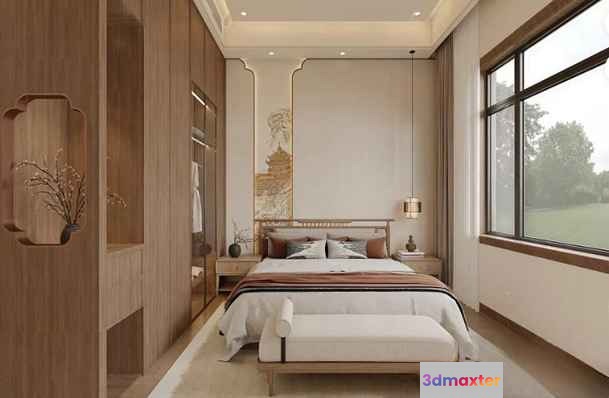 Cozy Bedroom 3D Model - 5263 - CORONA Render