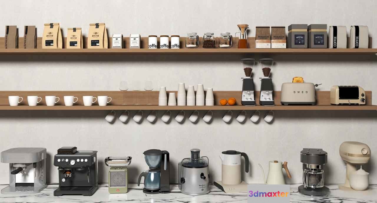 Coffee Maker 3D Model - 18381 - VRAY Render