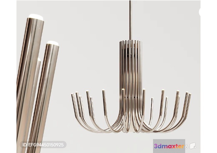 Gold Light Fixture 3D Model - 11348 - VRAY Render