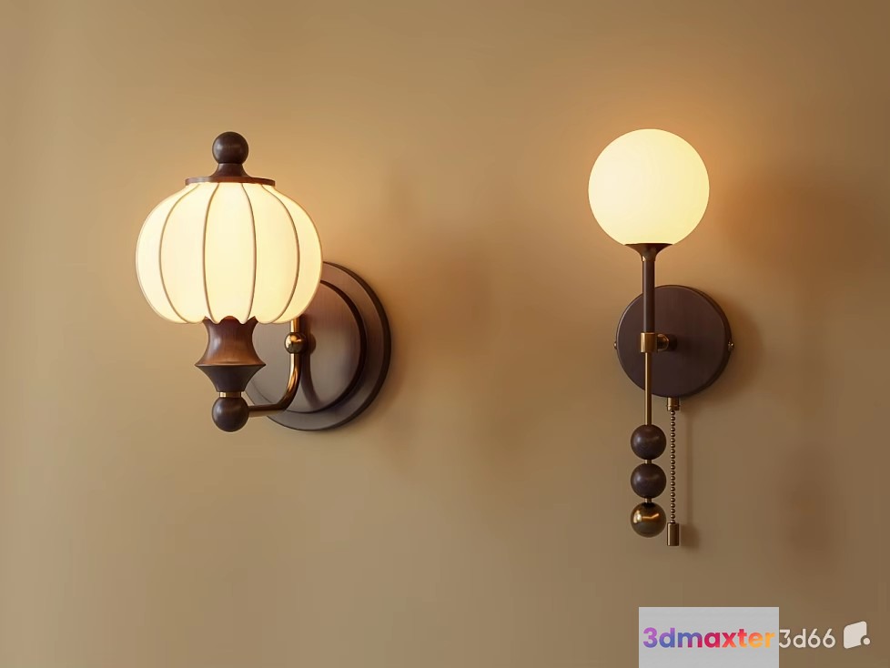 Gold Light Fixture 3D Model - 22961 - VRAY Render