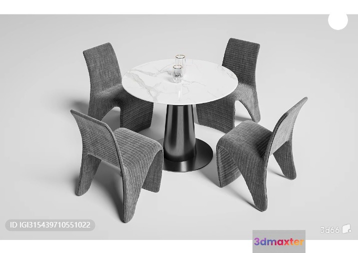 Modern Dining Room 3D Model - 7807 - VRAY Render
