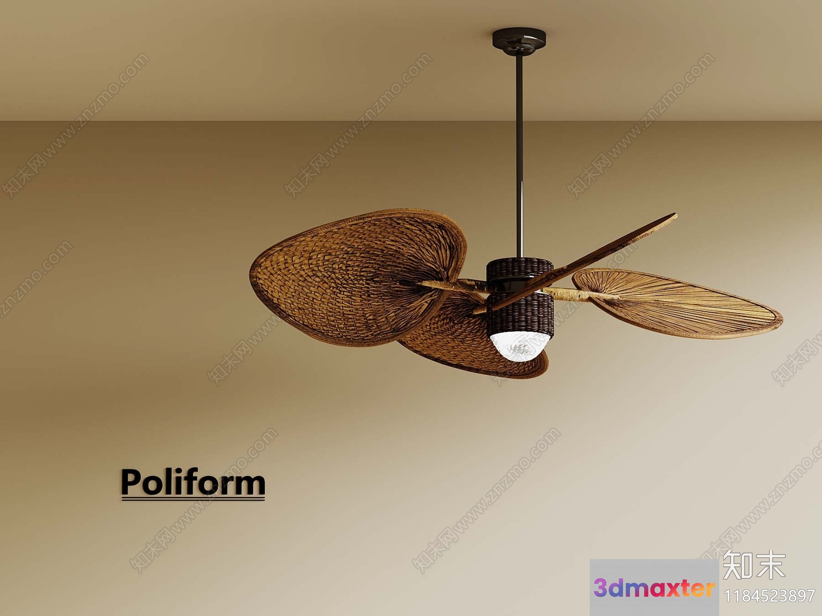 Modern Ceiling Fan 3D Model - 2144 - VRAY Render