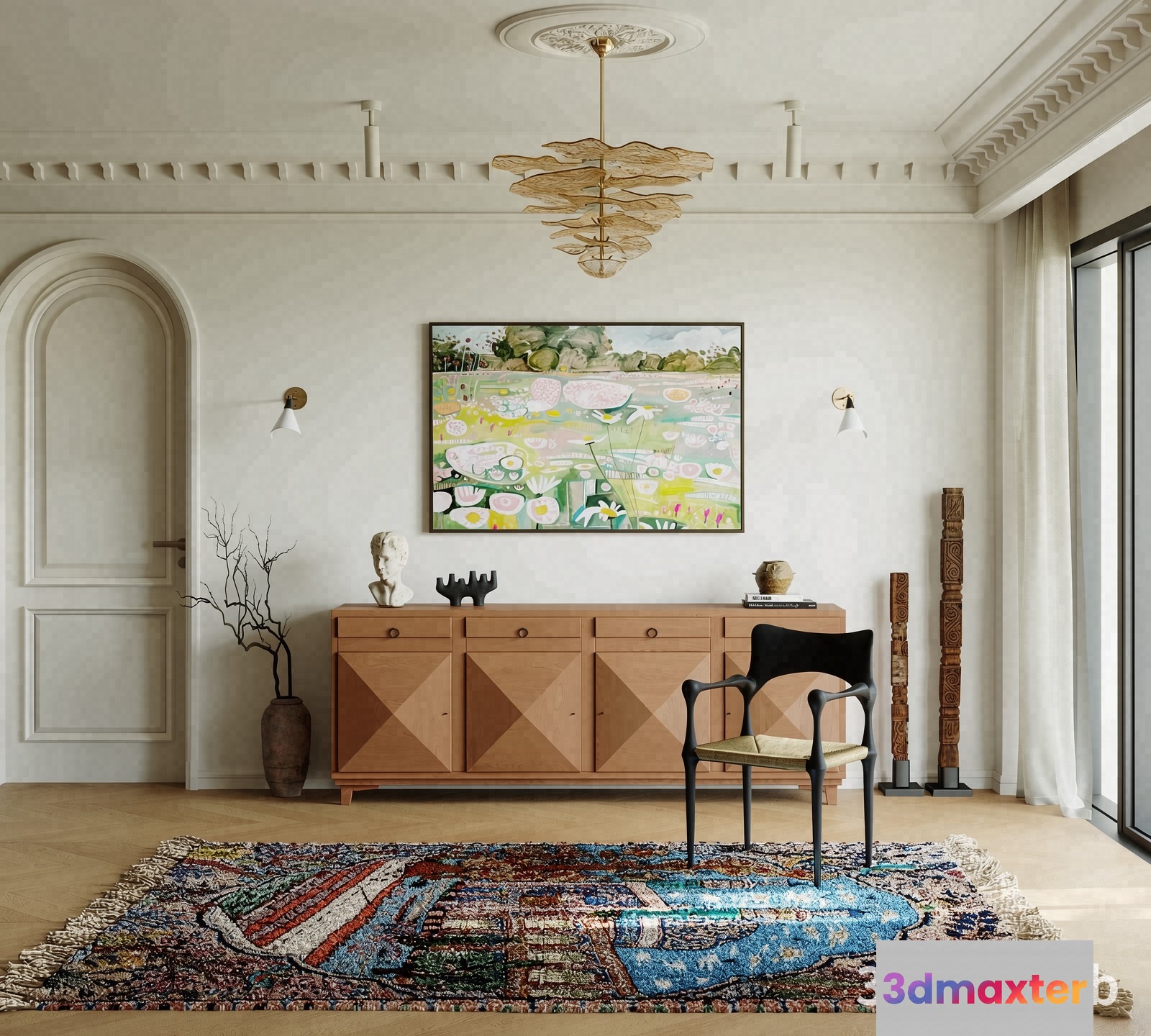Modern Living Room 3D Model - 22010 - VRAY Render