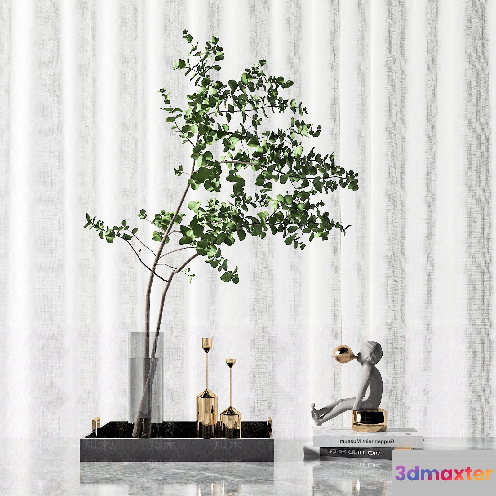 Modern Minimalist Decor 3D Model - 4733 - VRAY Render