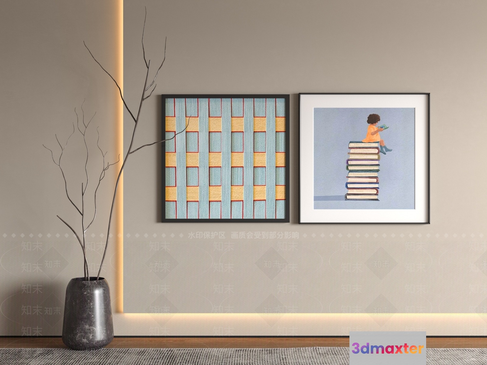 Modern Living Room 3D Model - 13379 - VRAY Render