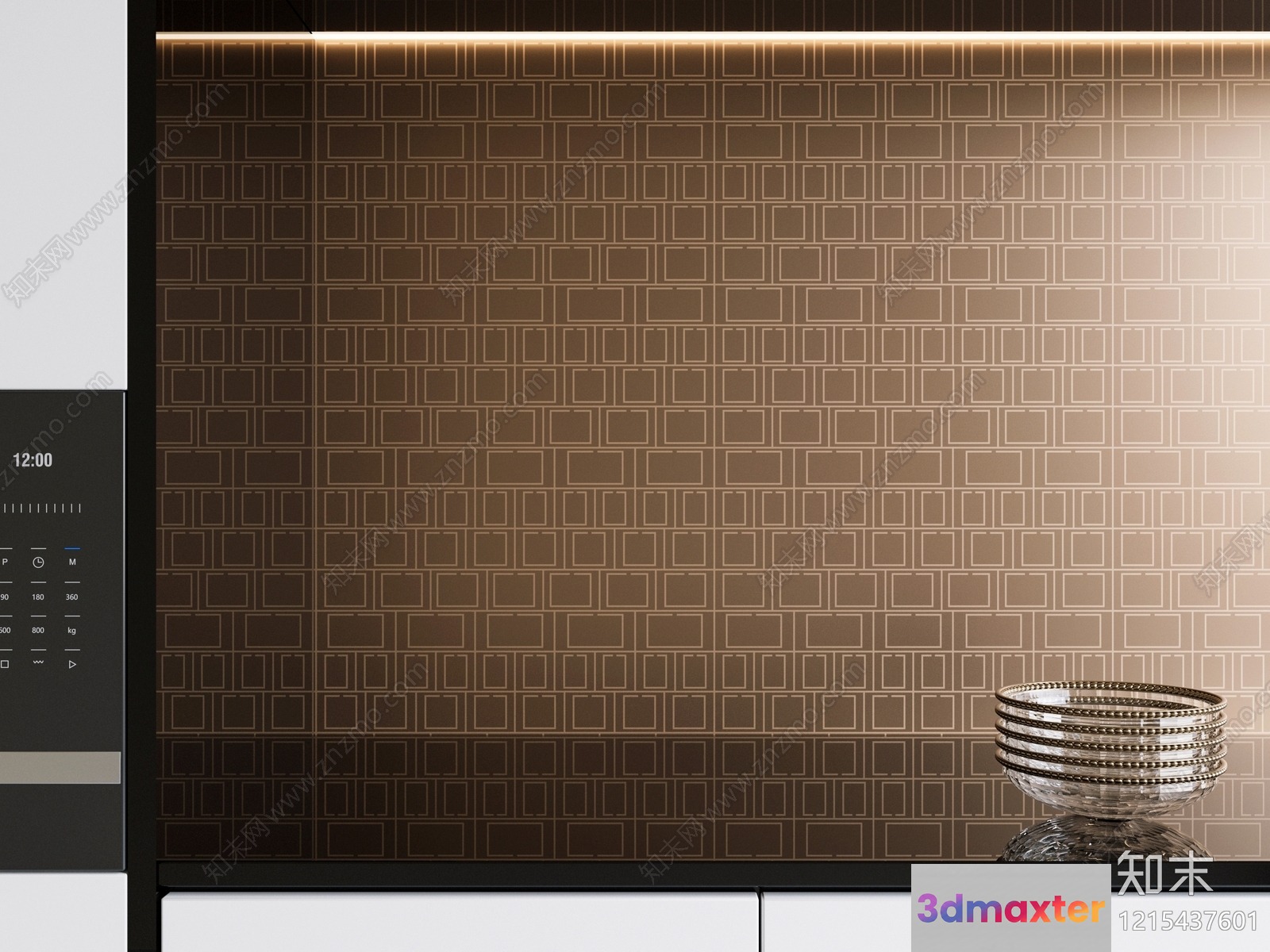Modern Kitchen Design 3D Model - 12290 - VRAY Render