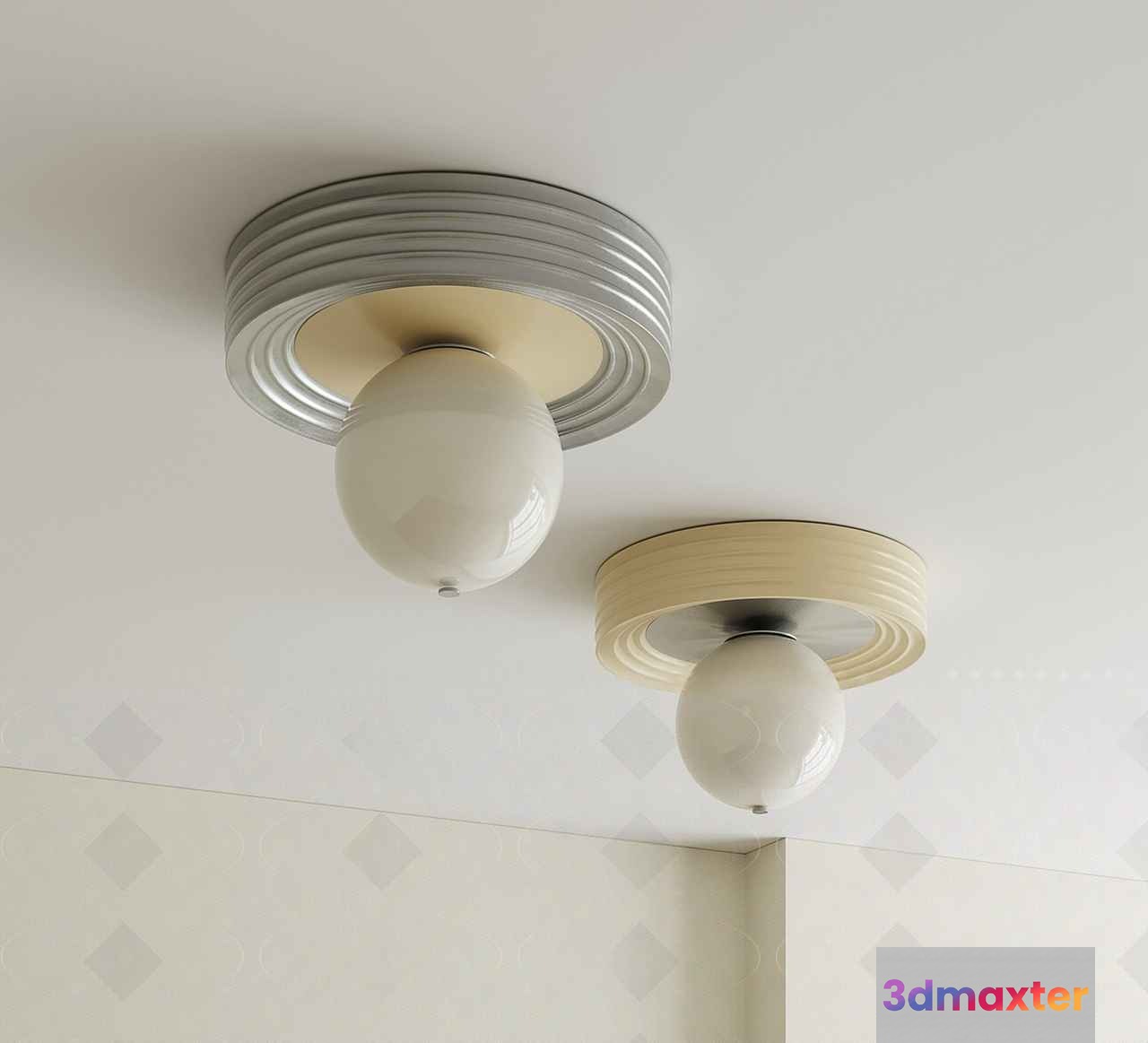 Two Light Fixtures 3D Model - 14193 - CORONA Render