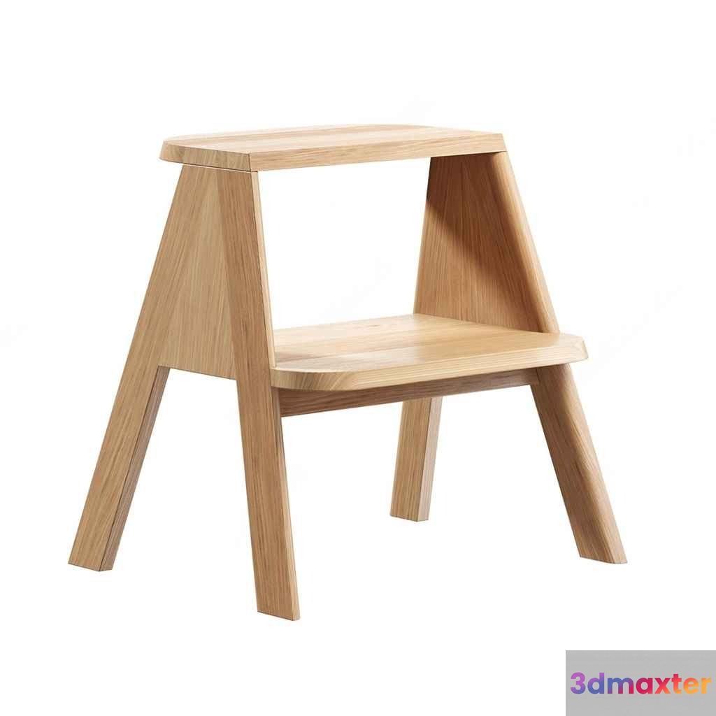 Wooden Step Stool 3D Model - 14108 - VRAY Render