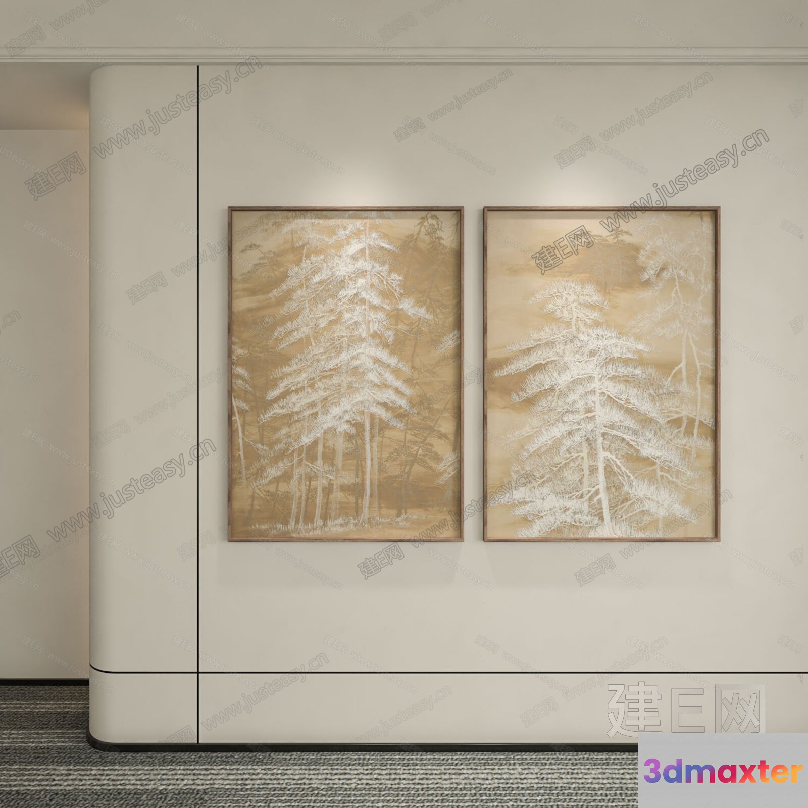 Modern Art Pieces 3D Model - 1012 - VRAY Render