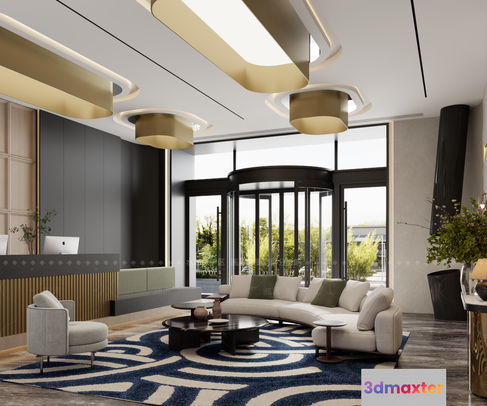 Modern Living Room 3D Model - 4215 - VRAY Render