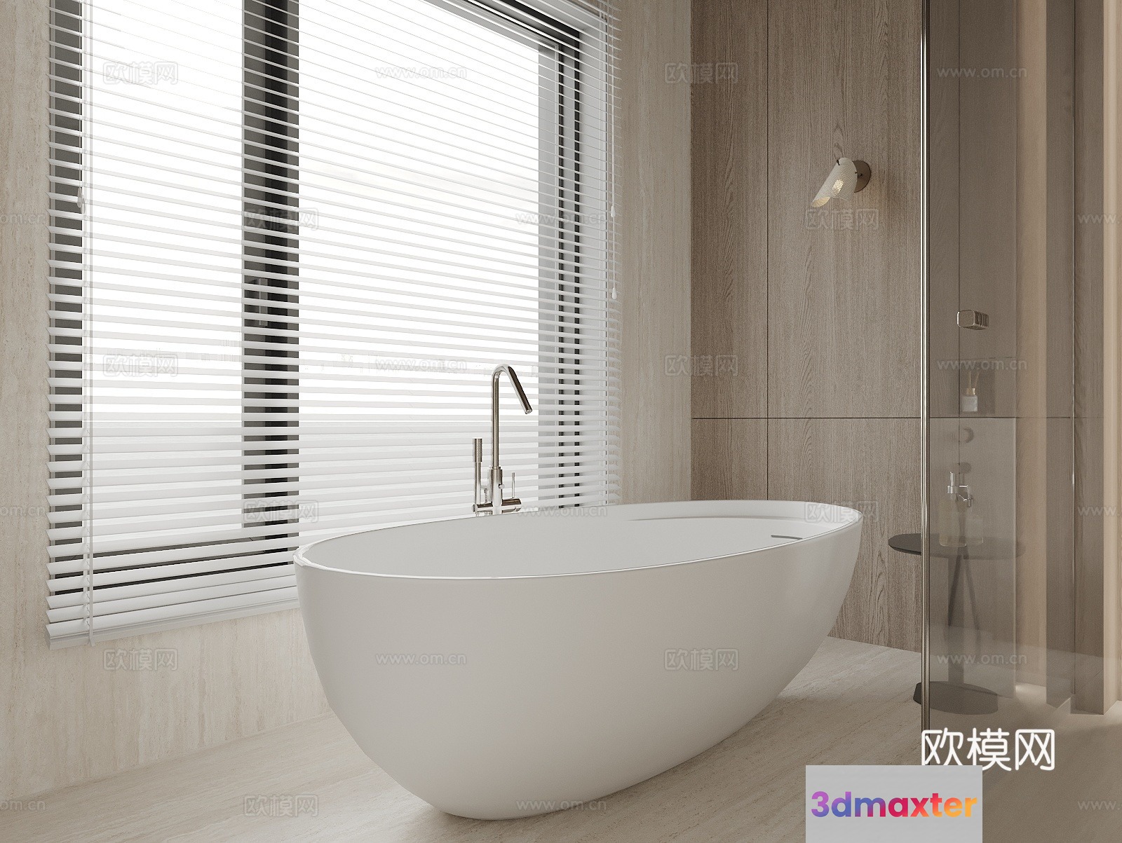 A White Bathtub 3D Model - 13606 - VRAY Render