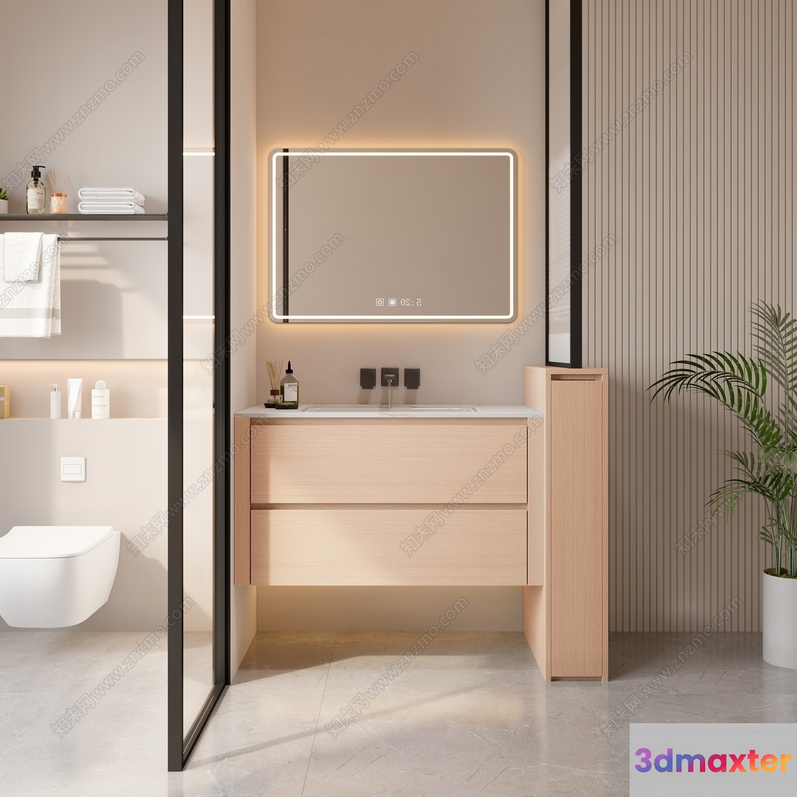 Modern Bathroom 3D Model - 8224 - CORONA Render