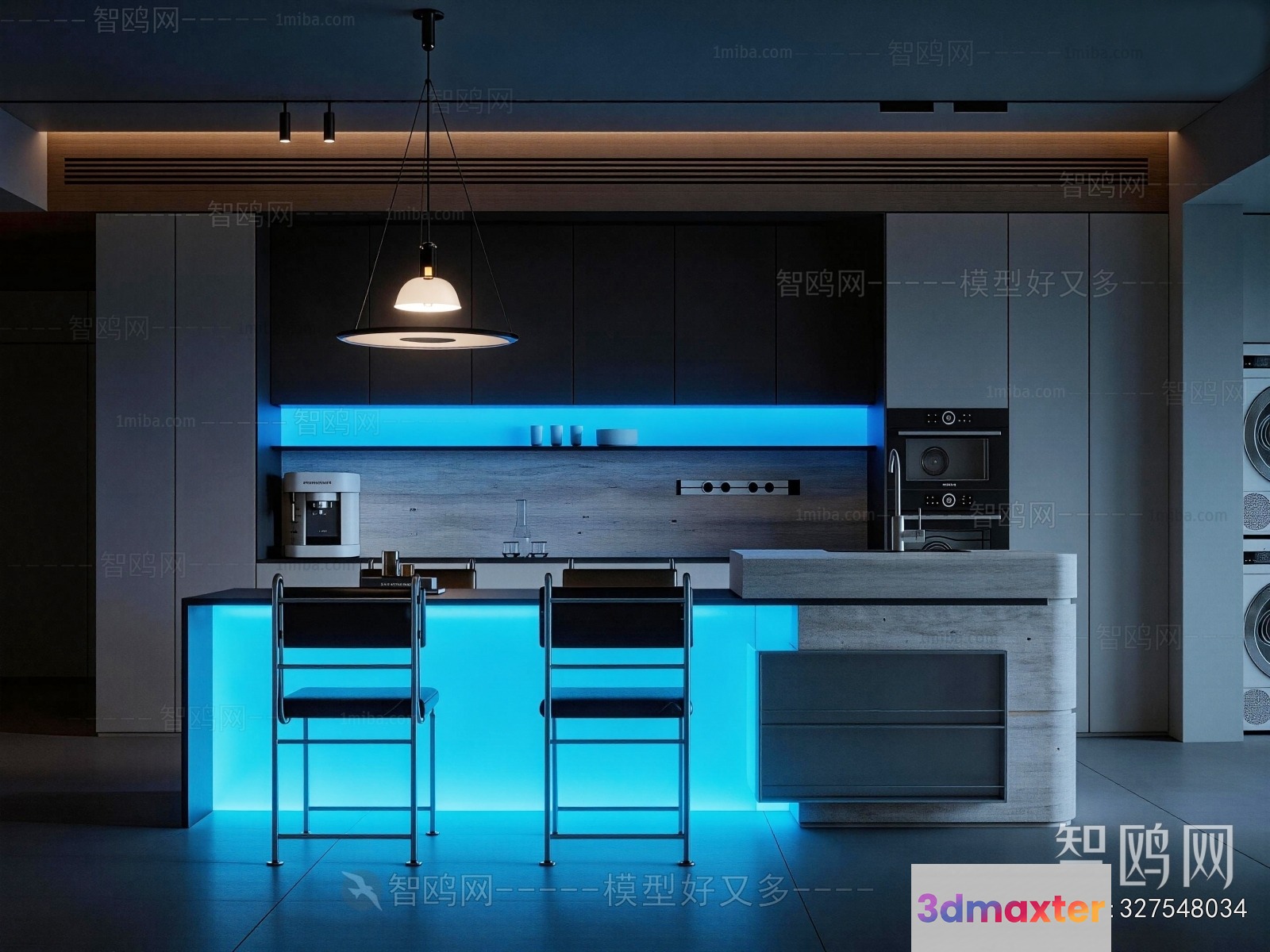 Modern Kitchen 3D Model - 21841 - VRAY Render