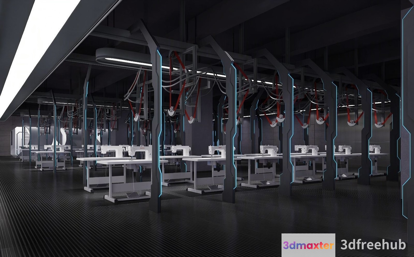 Modern Sewing Machines 3D Model - 20487 - VRAY Render