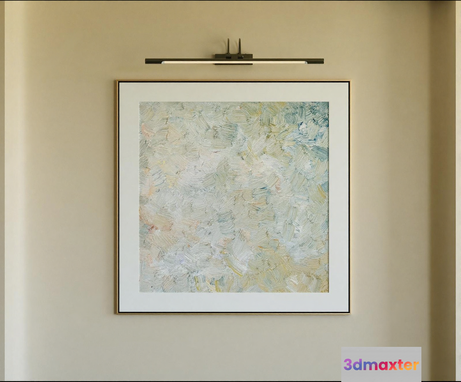 A Framed Abstract Painting 3D Model - 3577 - VRAY Render