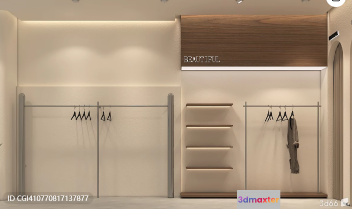 A Clothing Store Display 3D Model - 5541 - VRAY Render