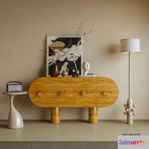 Modern Console Table 3D Model - 23423 - VRAY Render