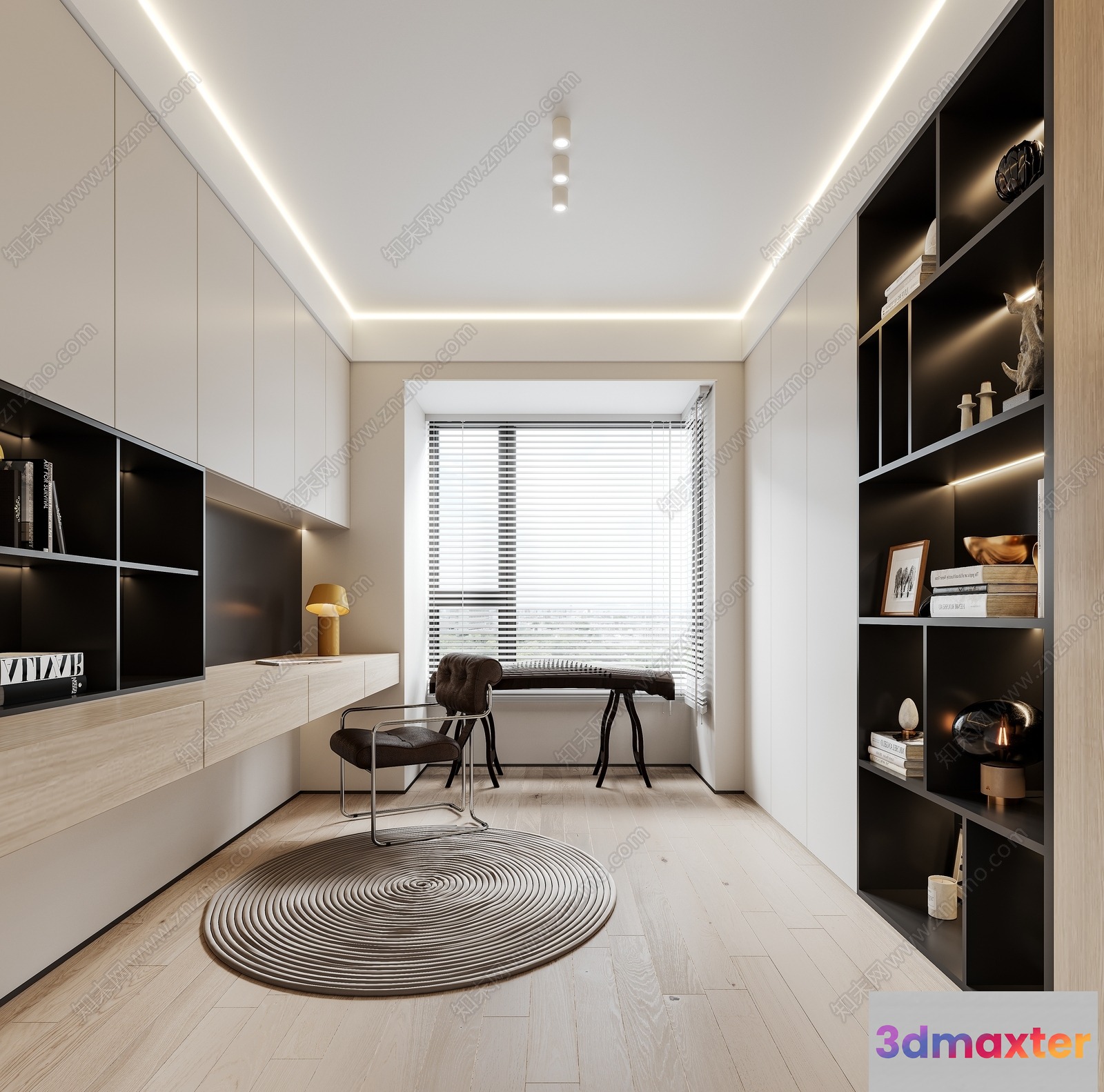 Modern Minimalist Room 3D Model - 17404 - VRAY Render