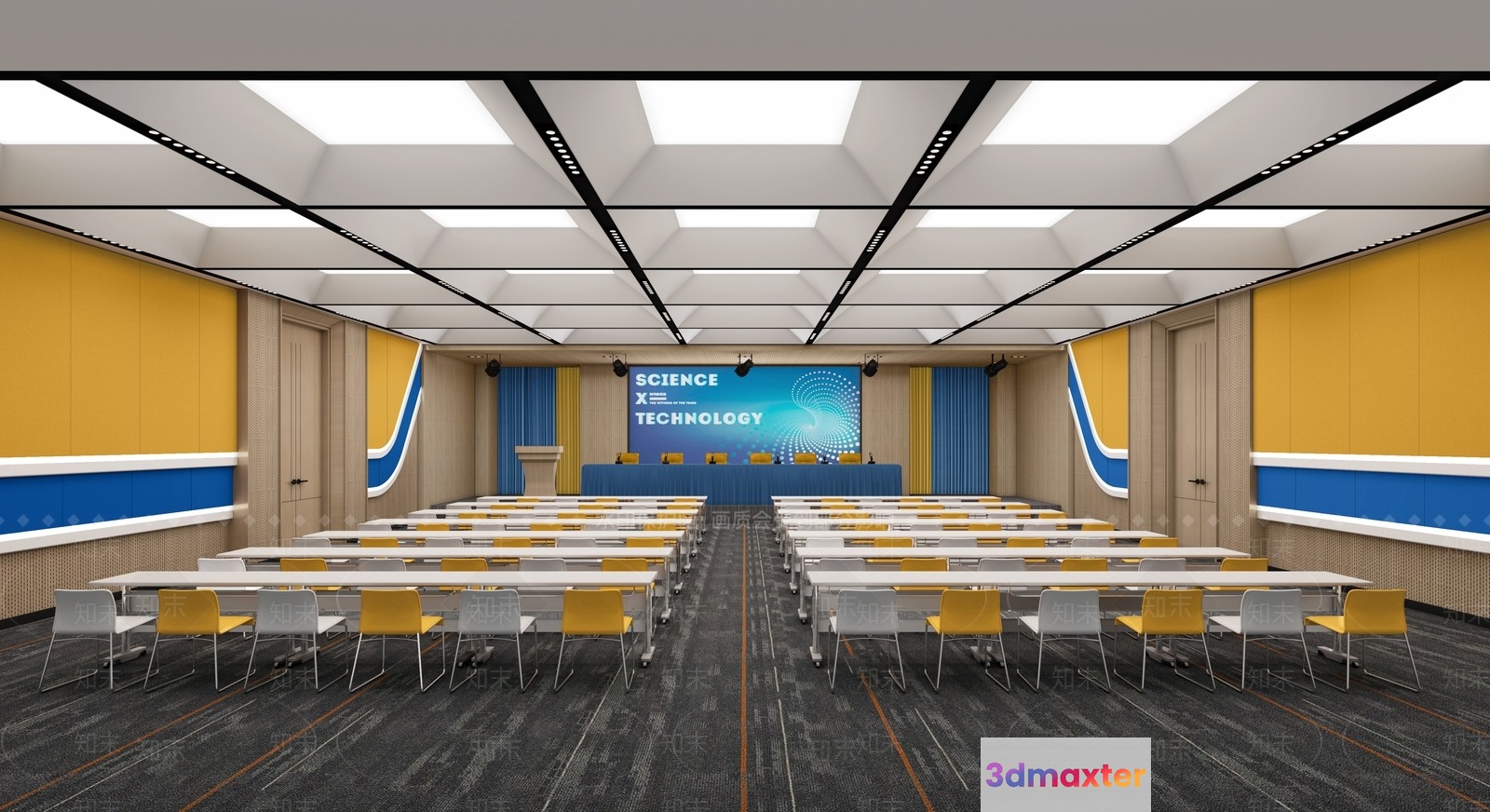 A Conference Room 3D Model - 21877 - VRAY Render