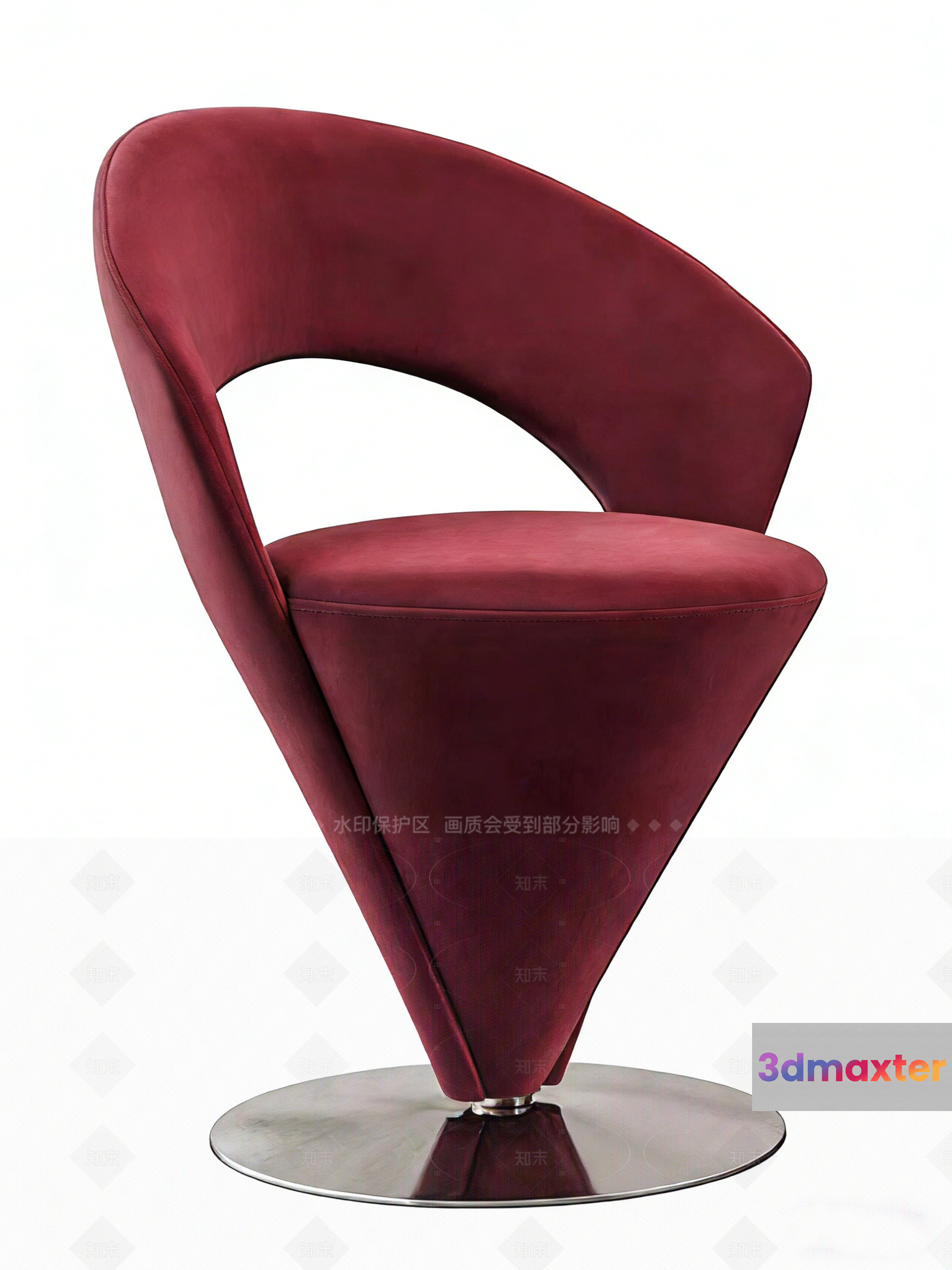Modern Red Chair 3D Model - 2011 - VRAY Render