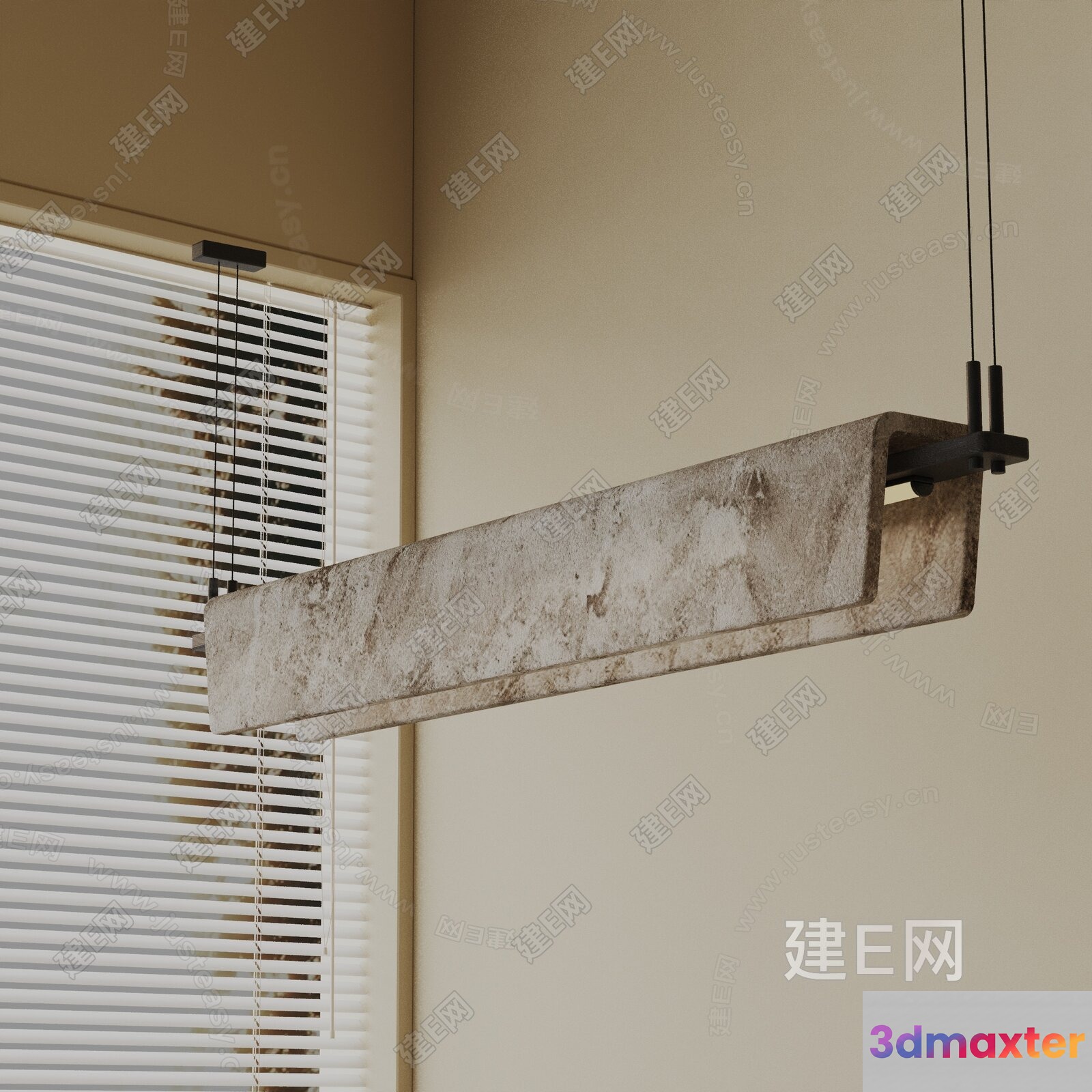 A Light Fixture With A Rustic Design 3D Model - 7288 - VRAY Render