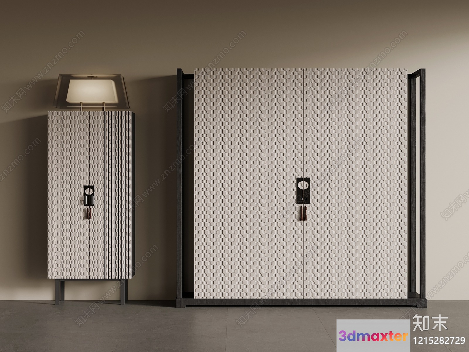 Modern Metal Storage Cabinets 3D Model - 9907 - VRAY Render