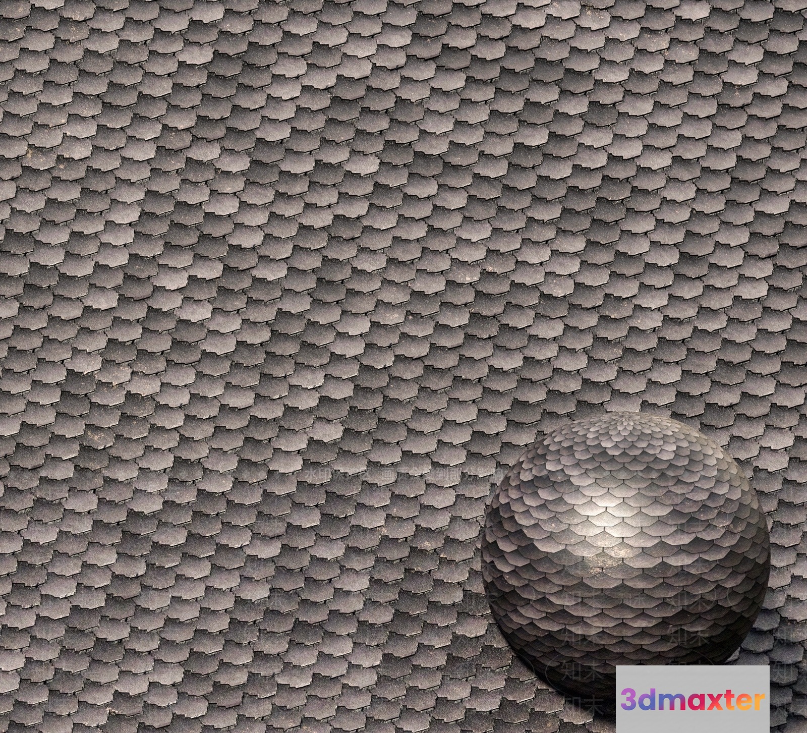 A Gray Scale Sphere 3D Model - 17159 - VRAY Render