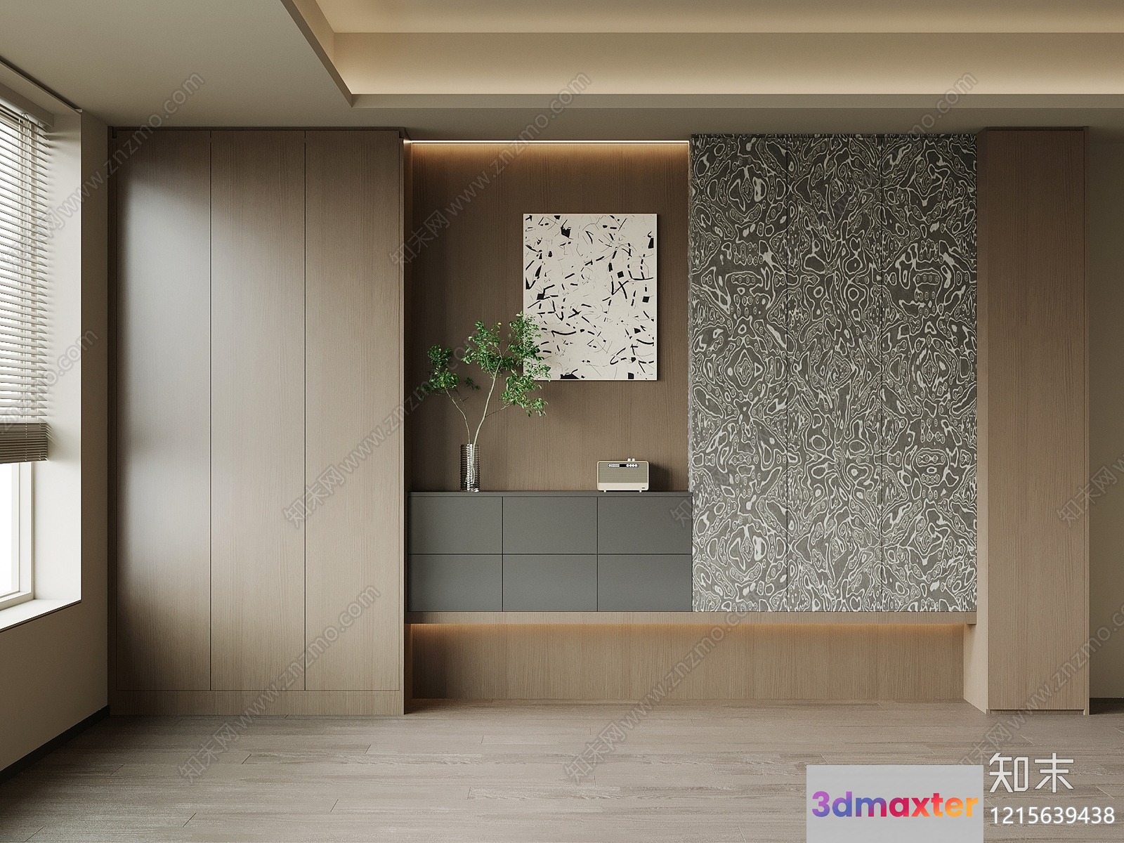 Modern Living Room 3D Model - 17002 - VRAY Render