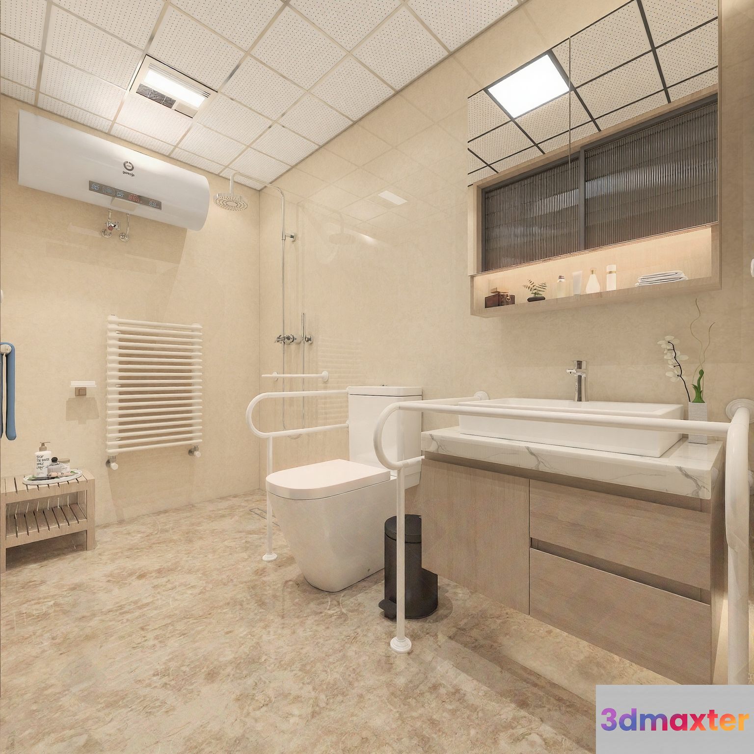 A Modern Bathroom 3D Model - 5995 - VRAY Render