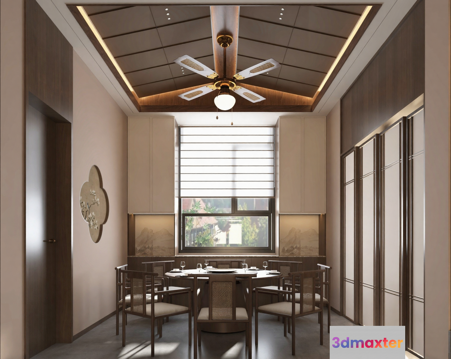 Modern Dining Room 3D Model - 4012 - VRAY Render
