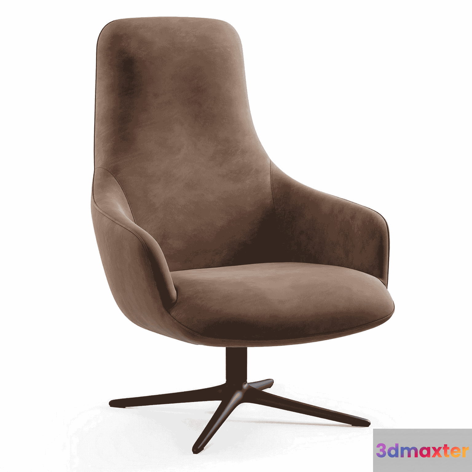 Brown Swivel Chair 3D Model - 15632 - VRAY Render