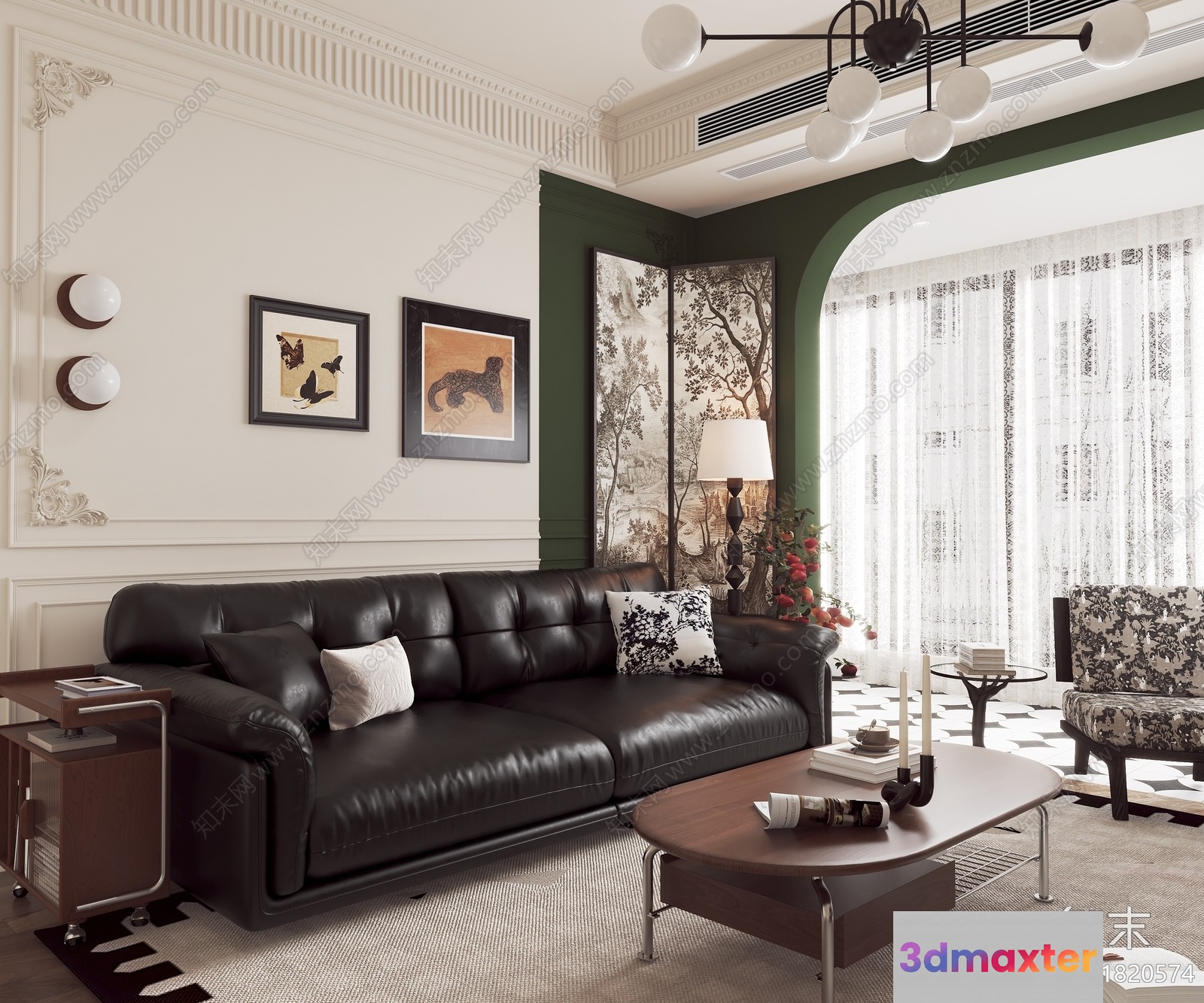 Modern Living Room 3D Model - 15674 - VRAY Render