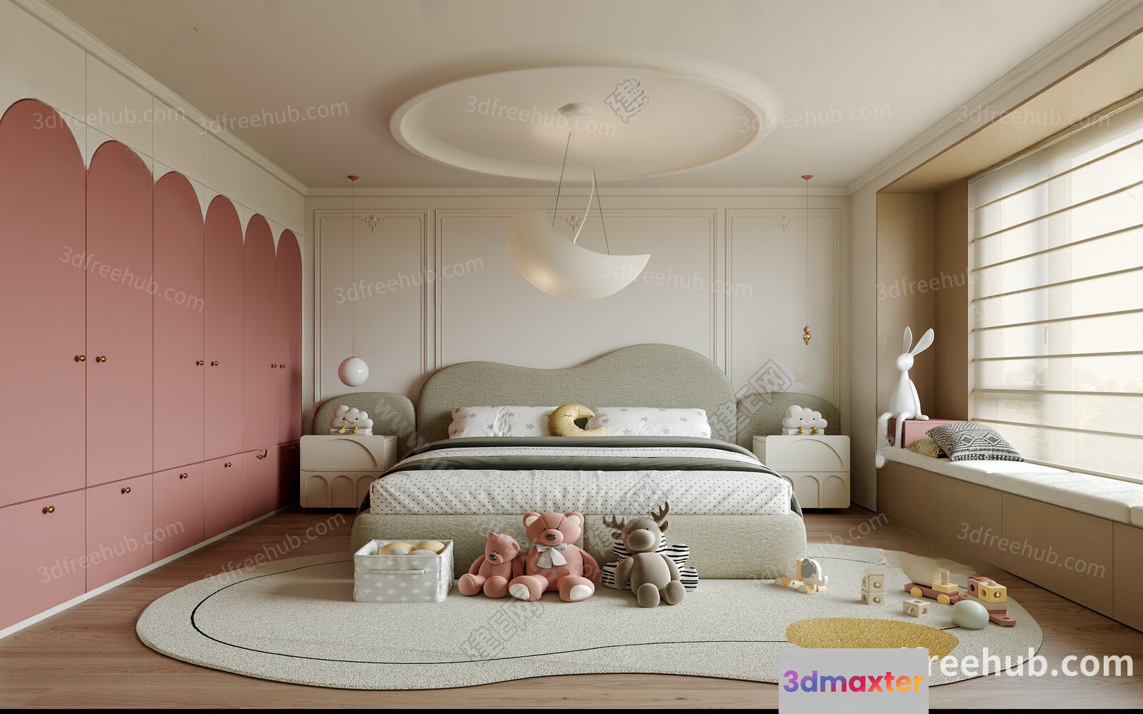 Cozy Children'S Bedroom 3D Model - 18591 - VRAY Render