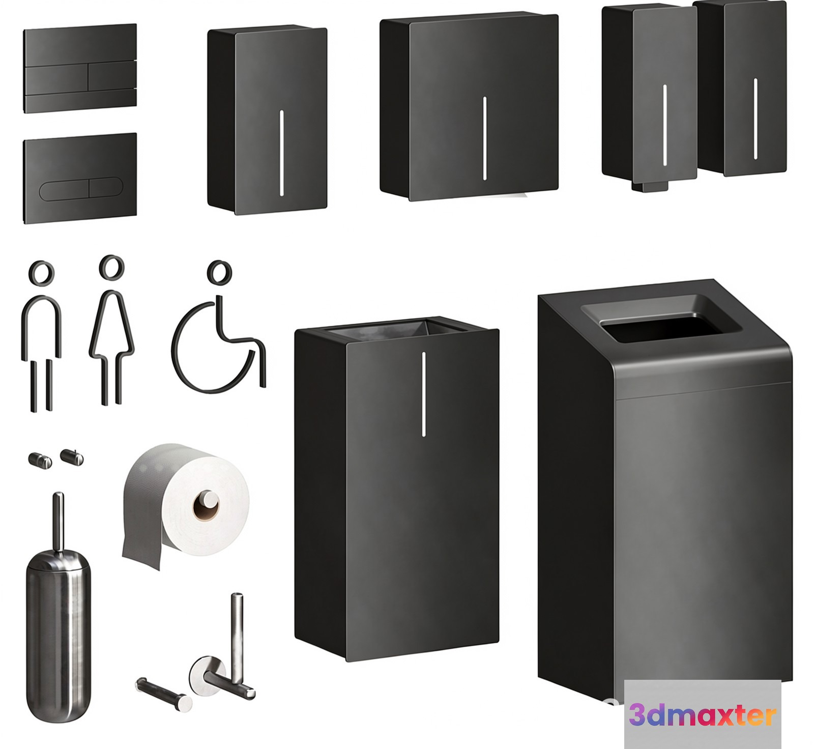 Modern Bathroom Fixtures 3D Model - 20478 - VRAY Render