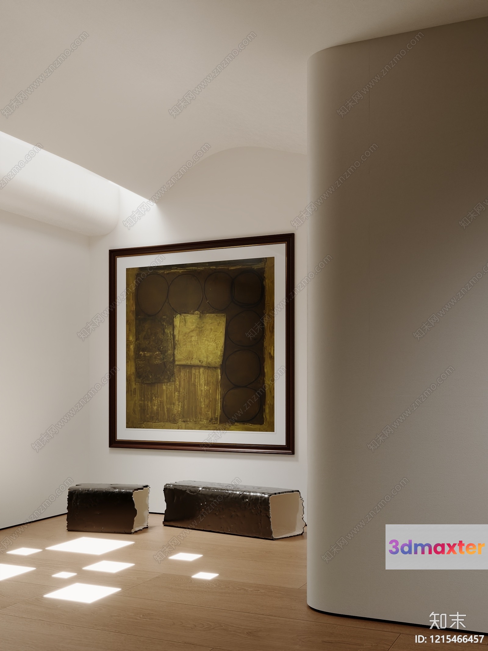 Modern Artwork Display 3D Model - 11279 - VRAY Render