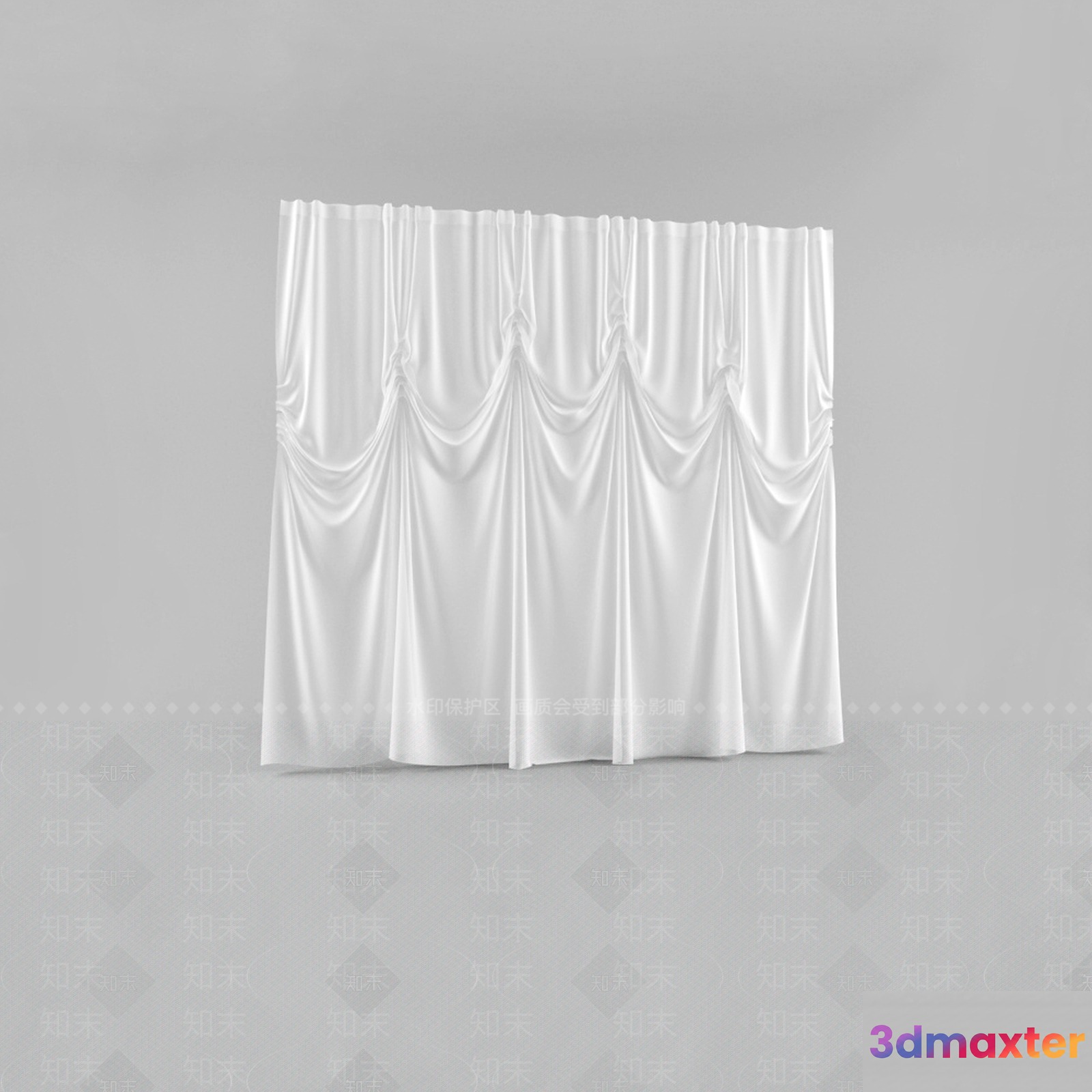 White Curtain 3D Model - 13364 - VRAY Render