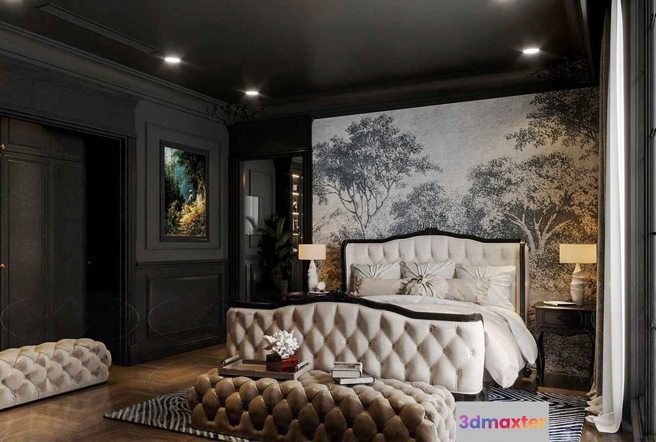 Cozy Bedroom 3D Model - 13488 - CORONA Render