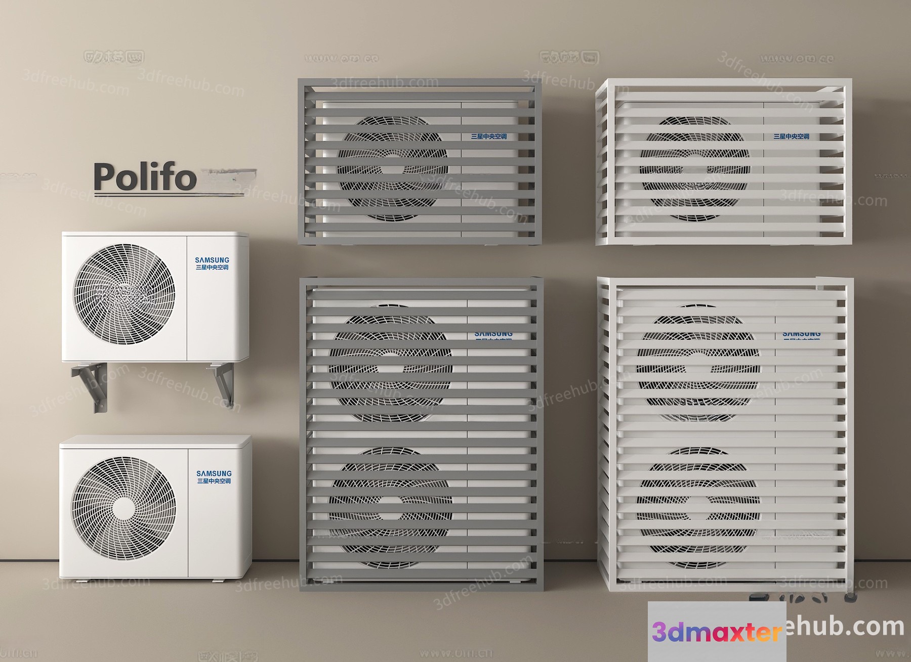 Samsung Air Conditioning Units 3D Model - 1703 - VRAY Render