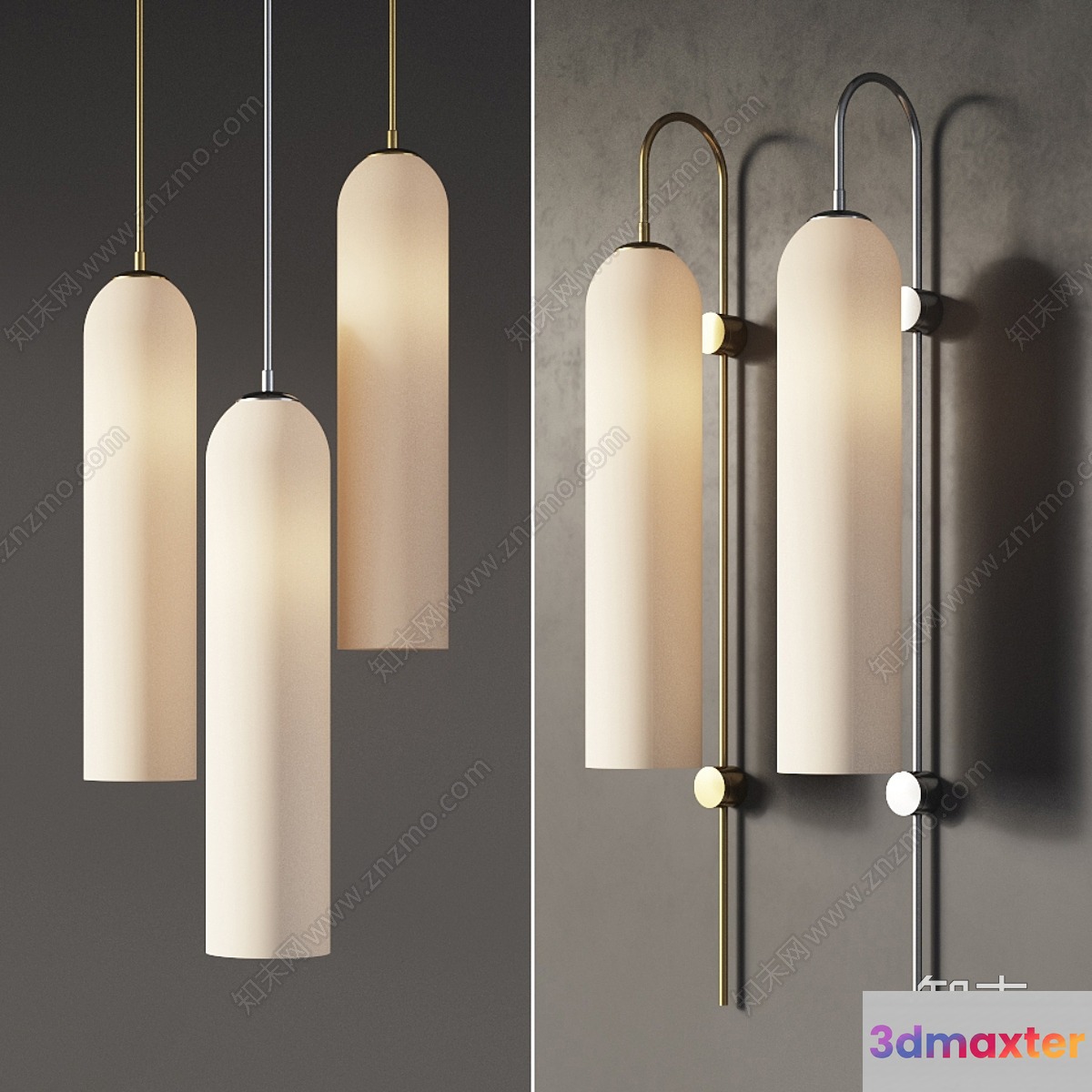 Gold Light Fixture 3D Model - 19738 - CORONA Render