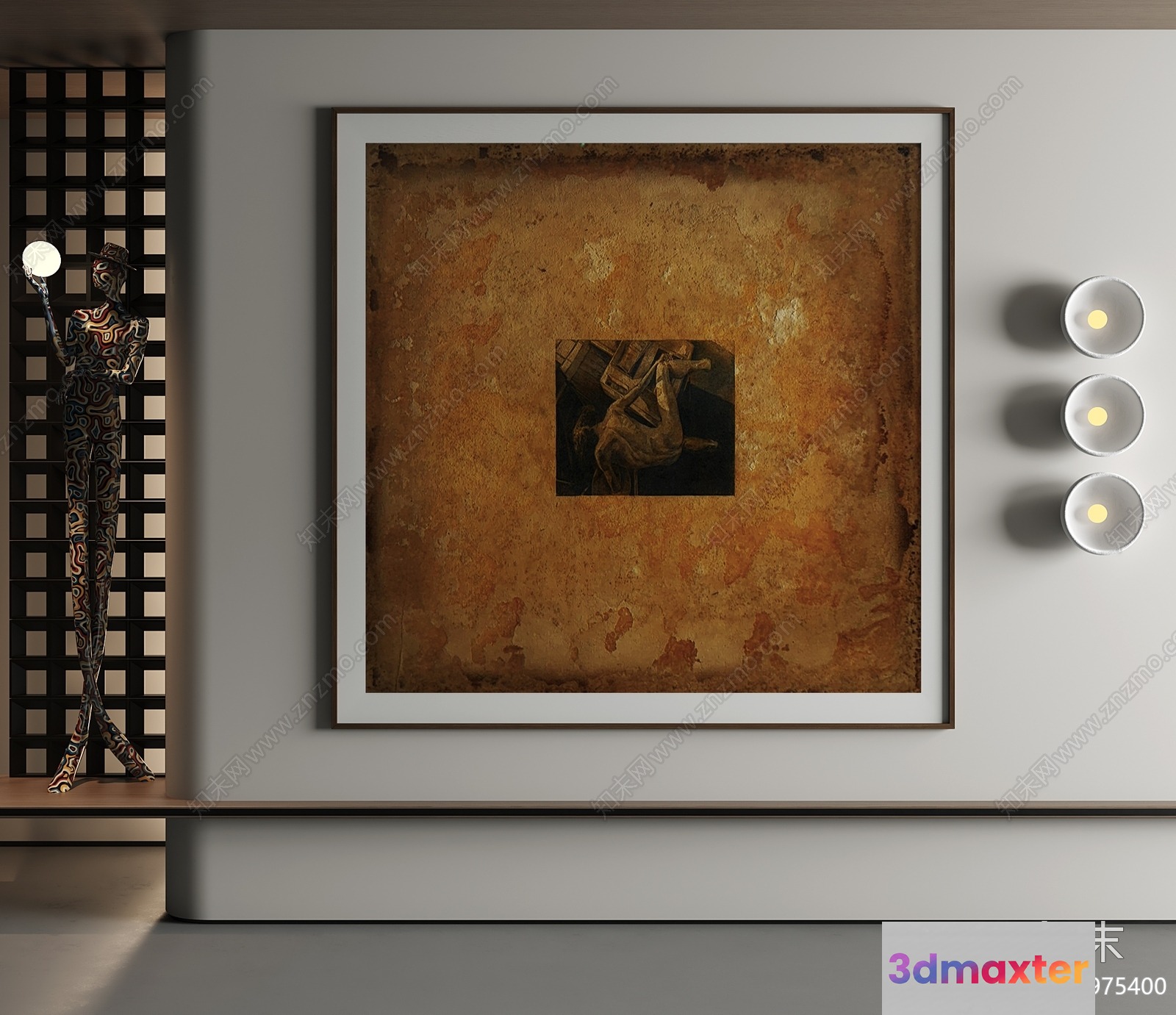 Modern Art Piece 3D Model - 21676 - VRAY Render