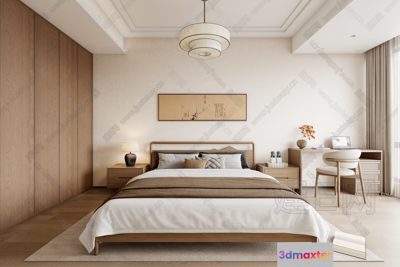 Cozy Bedroom 3D Model - 2203 - VRAY Render