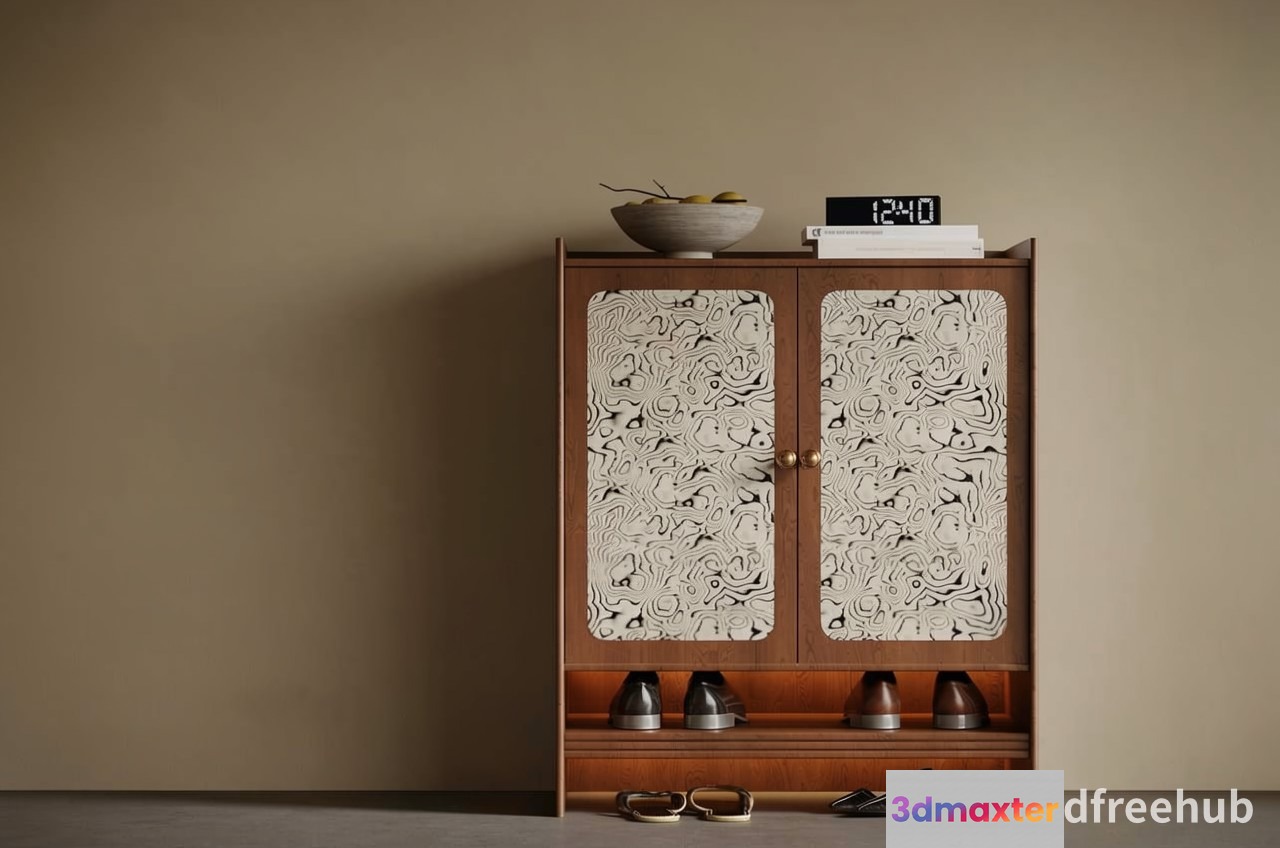 A Wooden Cabinet 3D Model - 20239 - VRAY Render