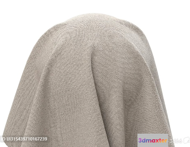 A Beige Fabric 3D Model - 9150 - VRAY Render