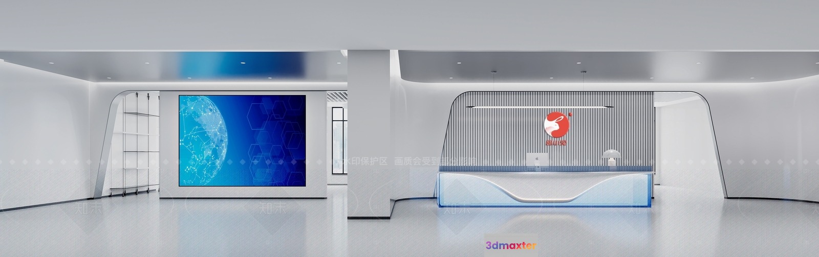 Modern Office Space 3D Model - 2774 - VRAY Render