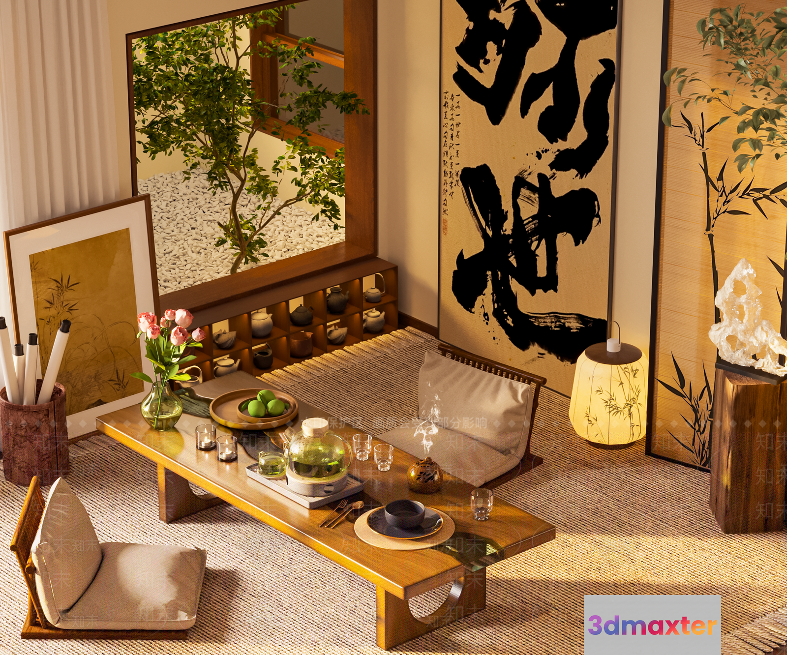 A Japanese-Style Room 3D Model - 2944 - VRAY Render