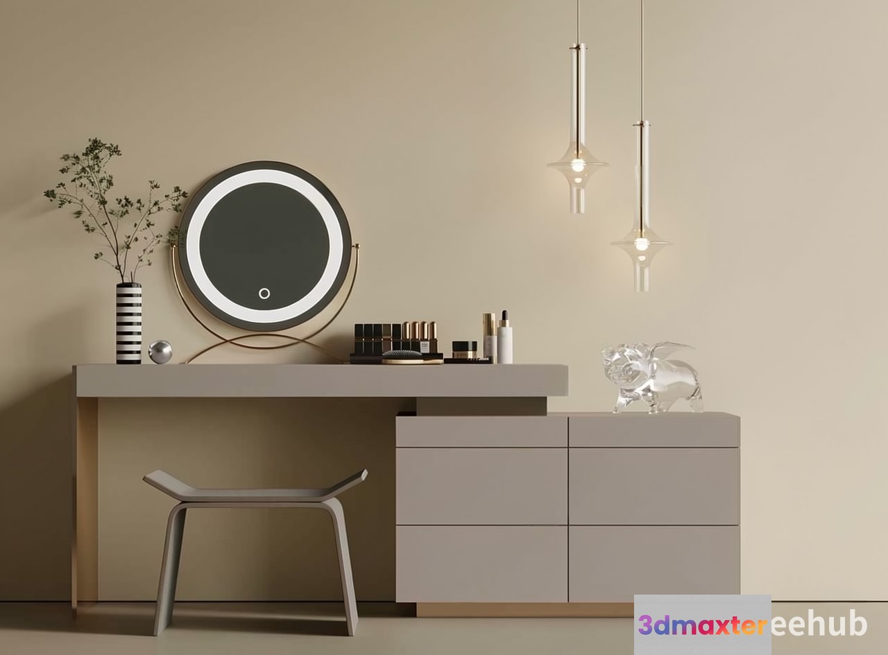 Modern Vanity Table 3D Model - 20588 - VRAY Render